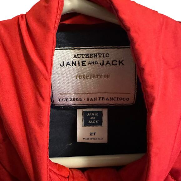 JANIE AND JACK Red Quilted Puffer Vest Unisex Kids Size 2T Holiday Layering - Picture 5 of 6